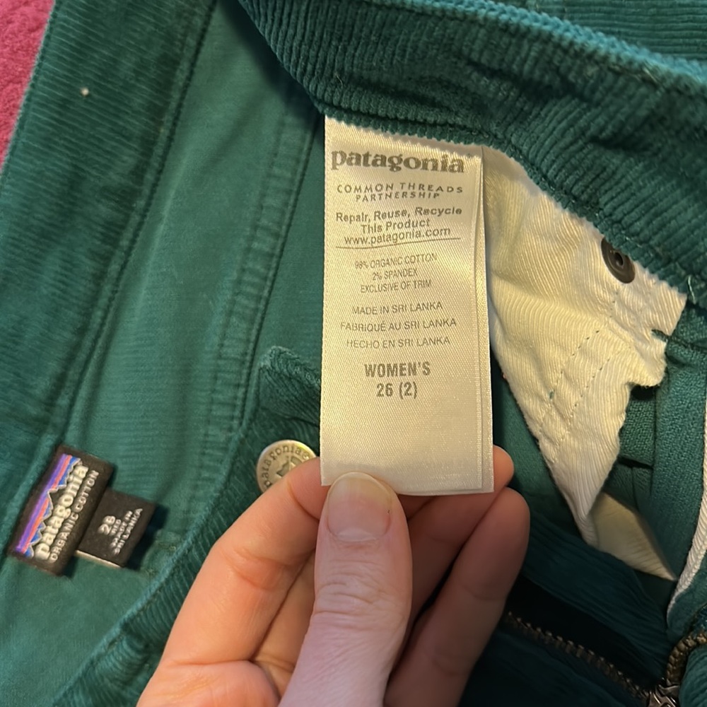 Patagonia (lighter) Green Corduroy pants - Picture 7 of 7